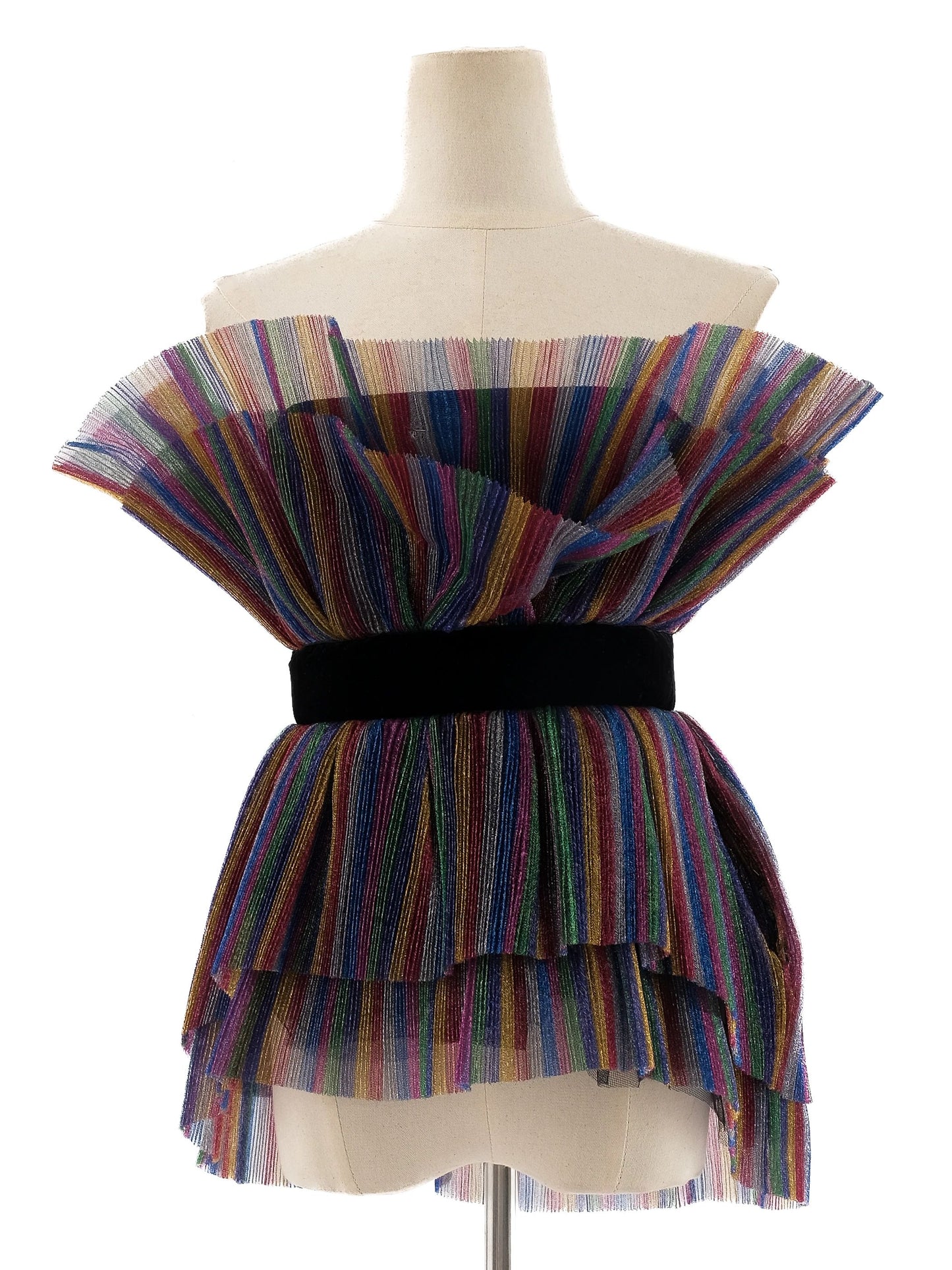 excellent the attico off-shoulder dress m multicolored polyester