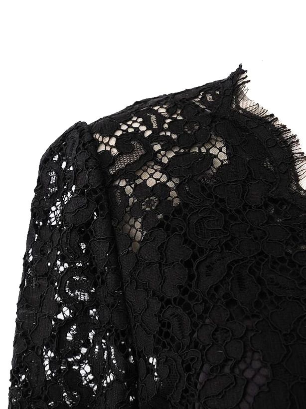 perfect dolce gabbana black lace dress size l floral design