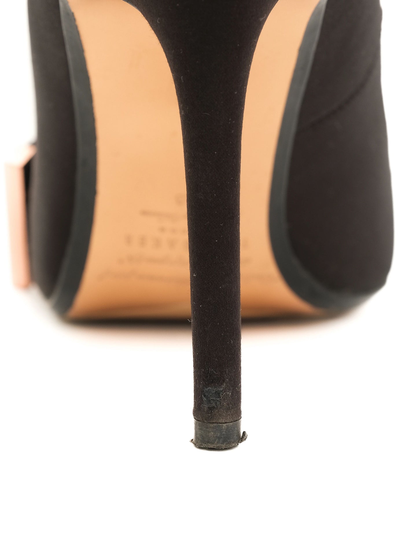 ted baker women's black high-heeled shoes size 38 with bow detail