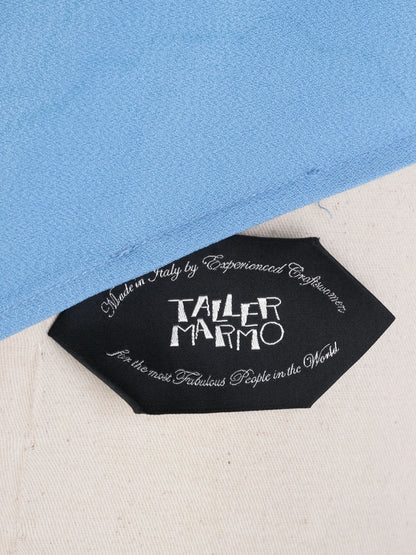 Excellent Taller Marmo Blue Poncho Cape with Feathered Trim XL