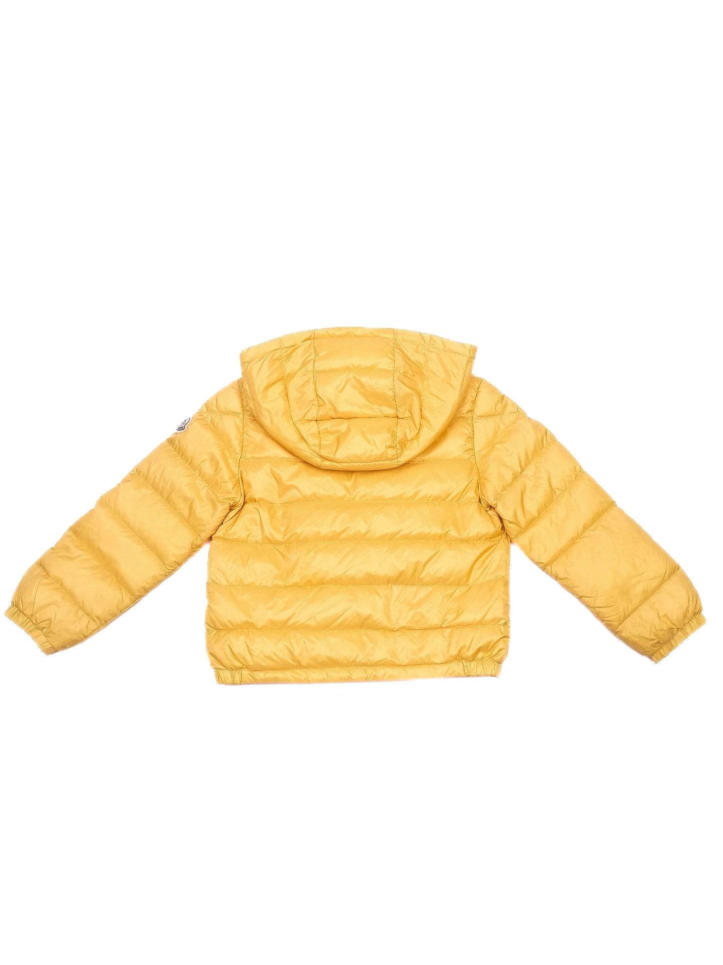 average moncler yellow puffer jacket for kids, size 4