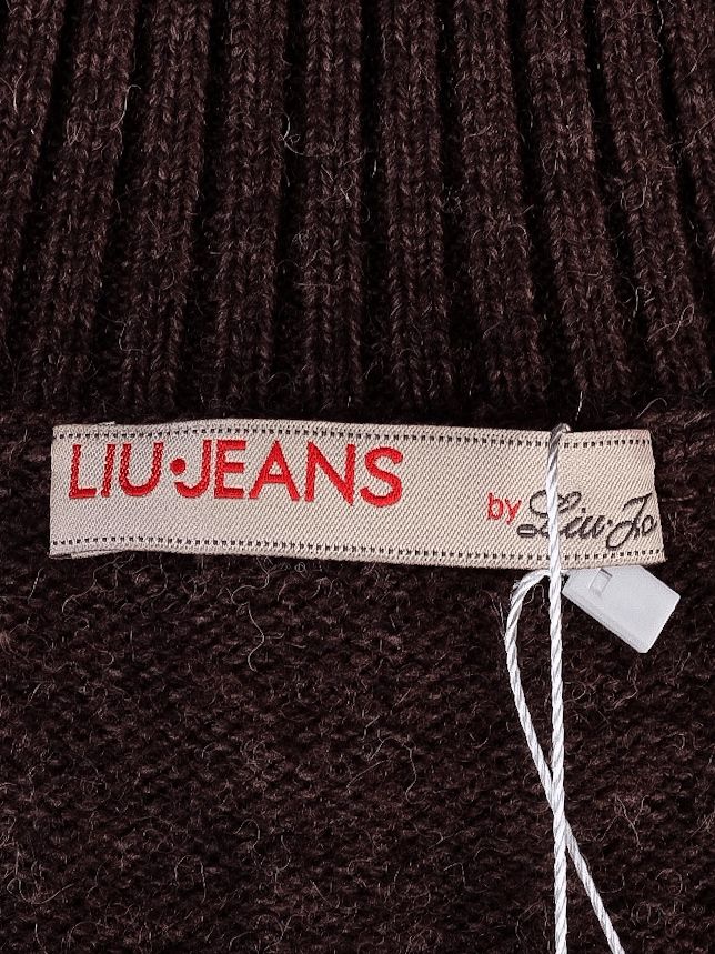excellent liu jeans orange wool coat size s with high collar