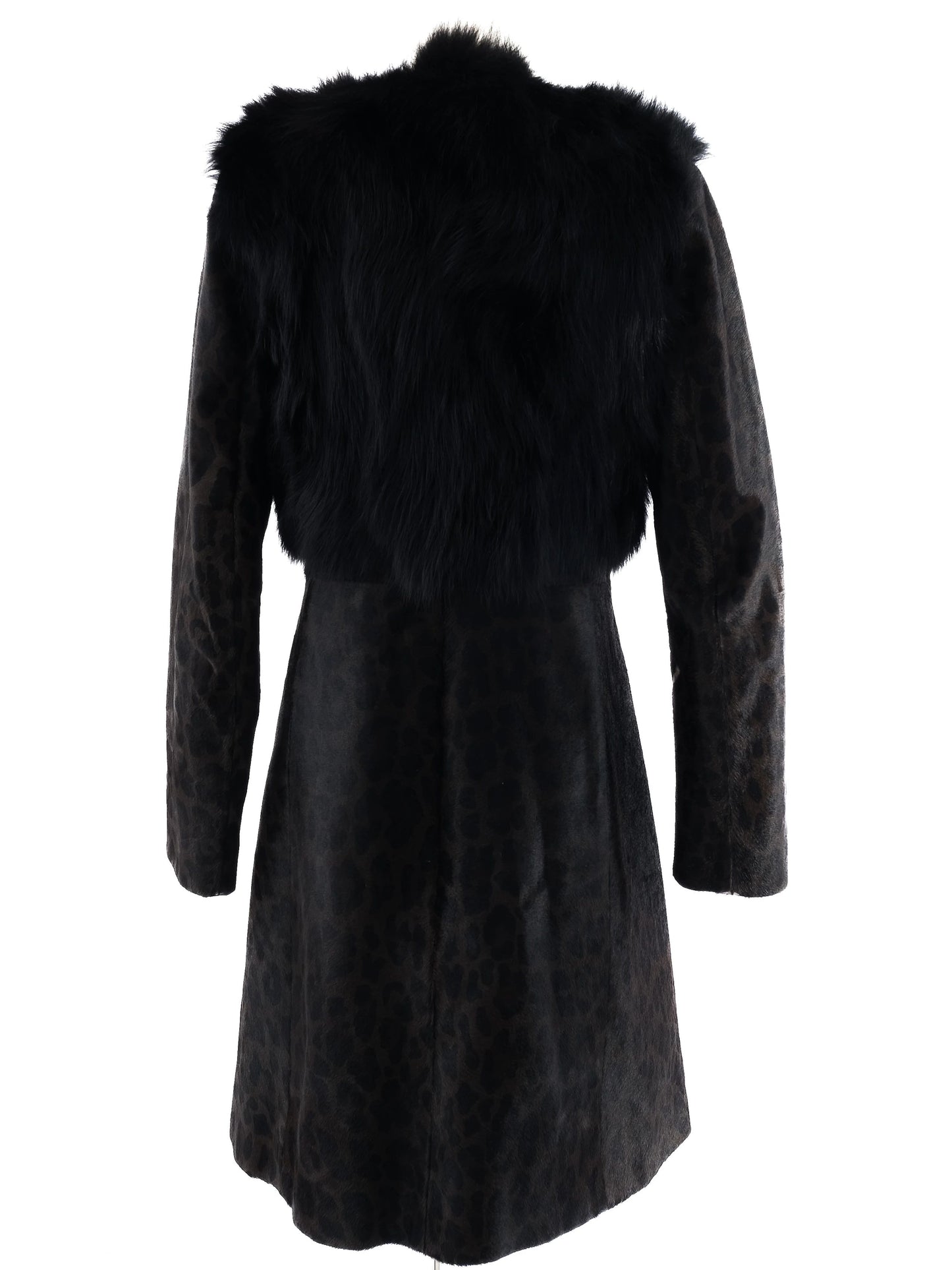 excellent prada orange fur-like coat size l women