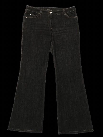 excellent escada black flare jeans size m women's denim