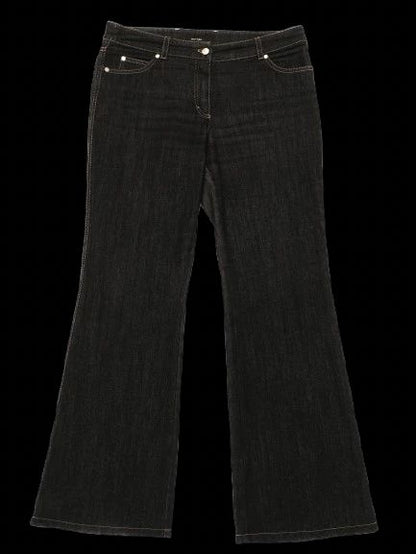Excellent Escada Black Flare Jeans Size M Women's Denim