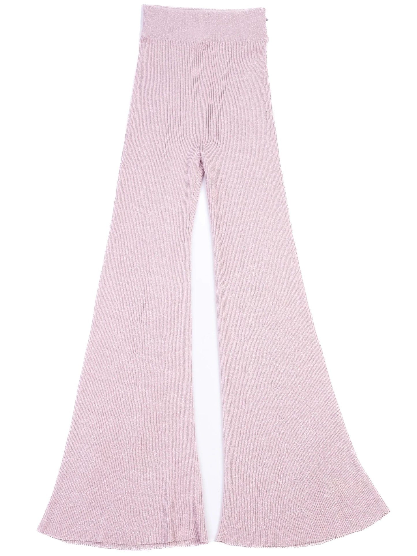 nina ricci pink ribbed long-sleeve sweater dress size s excellent
