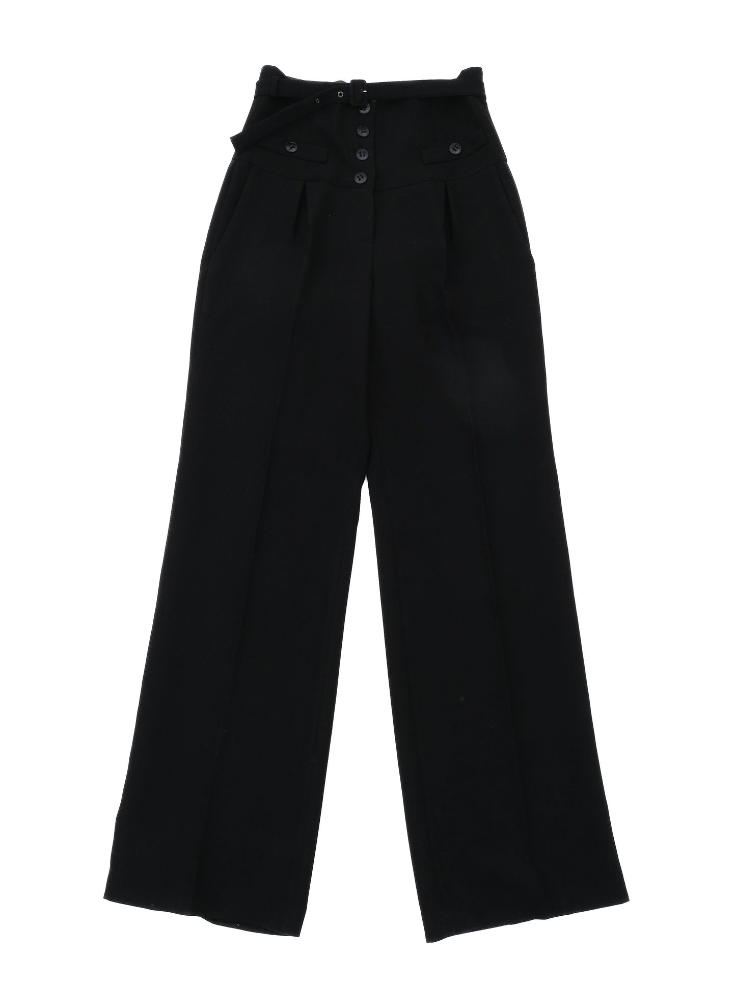 excellent luisa spagnoli black high-waisted pants size l