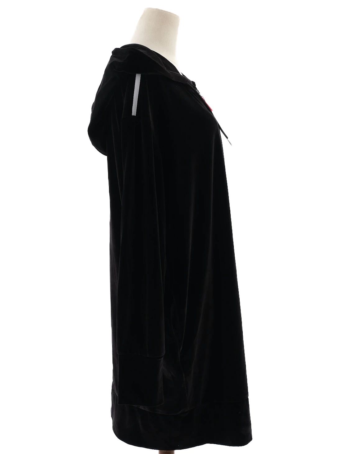 new emporio armani black hooded zip-up coat size xl