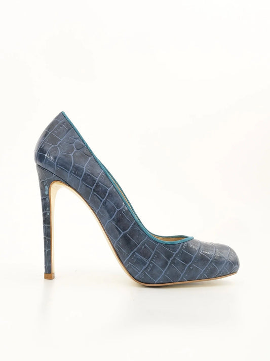 Good Stella McCartney Blue Leather High-Heeled Shoes Size 37.5