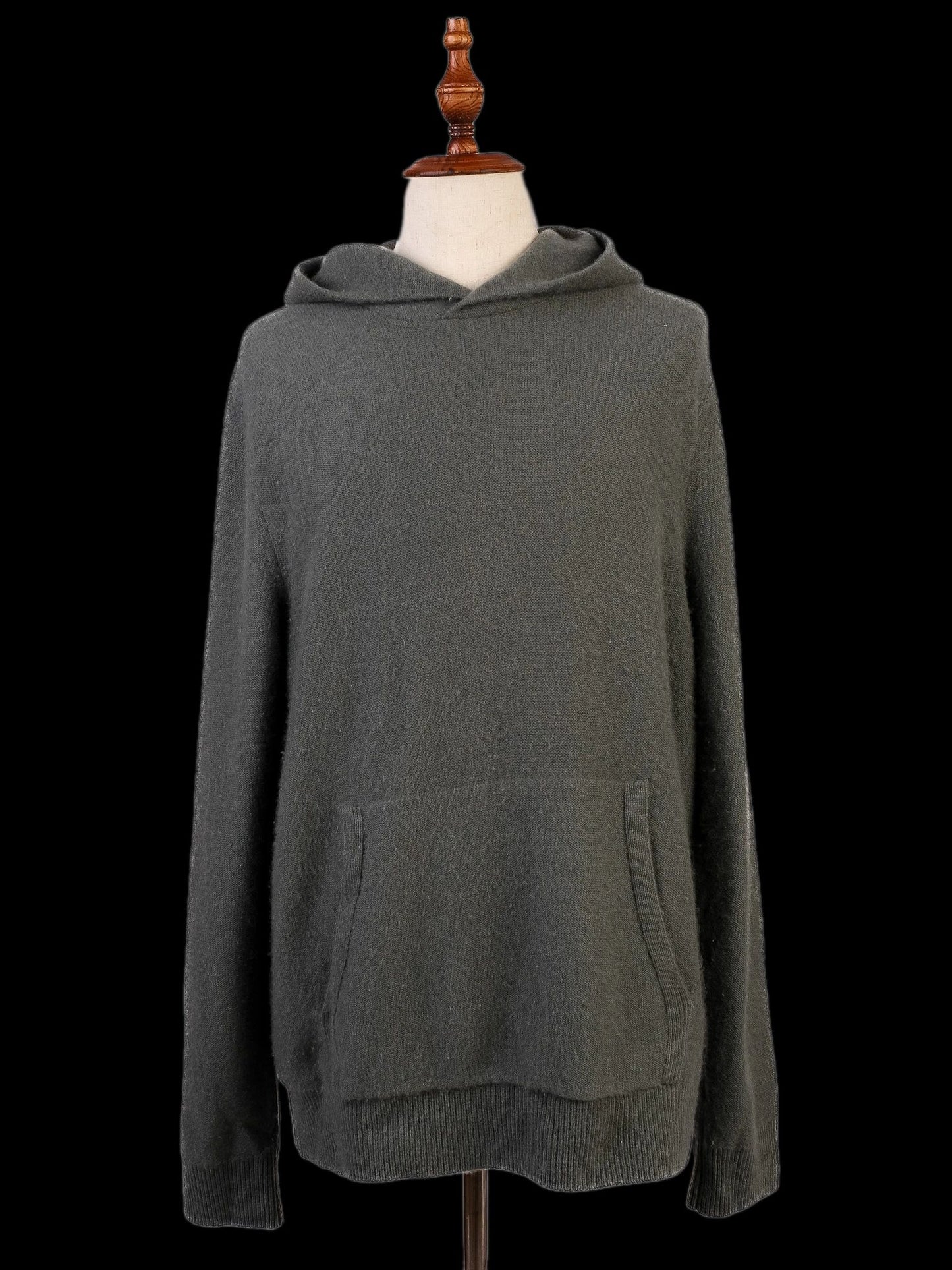 excellent vince green cashmere hoodie size xl for men