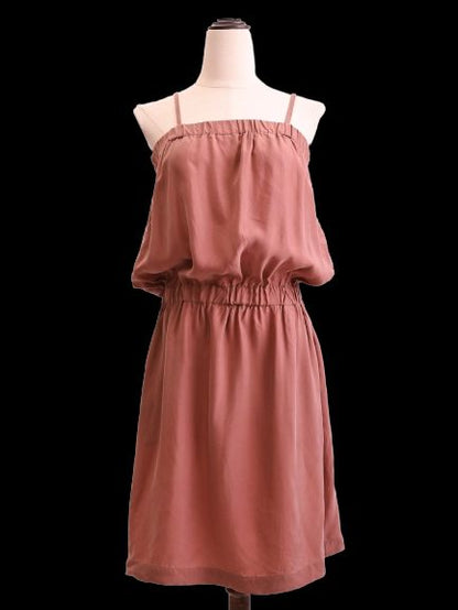 EXCELLENT Armani Jeans Orange Cupro Dress Size M Sleeveless
