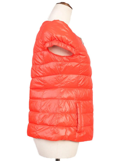 EXCELLENT Pinko Red Nylon Short-Sleeved Puffy Jacket Size S