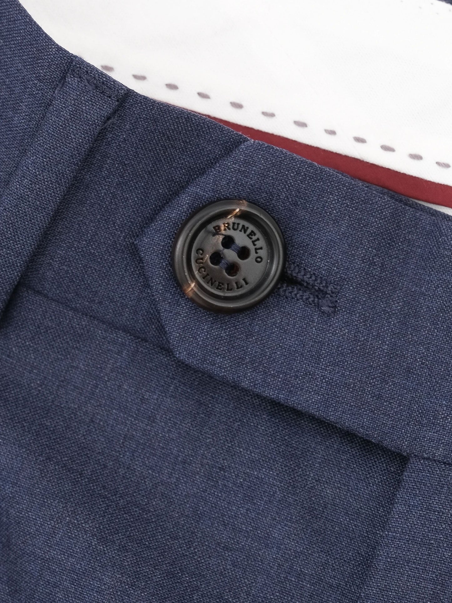 excellent brunello cucinelli blue wool pants size s made in italy