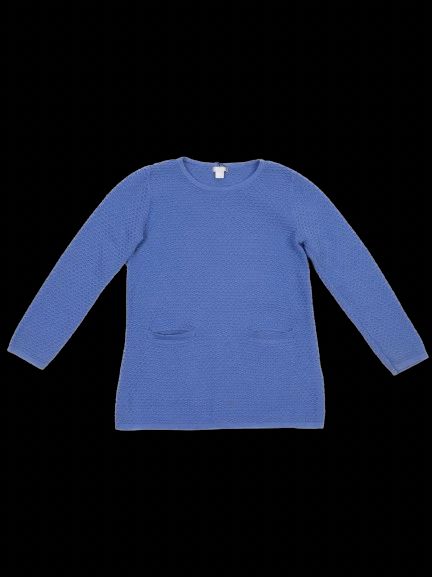 excellent cos blue cotton sweater for kids size 8 with pockets