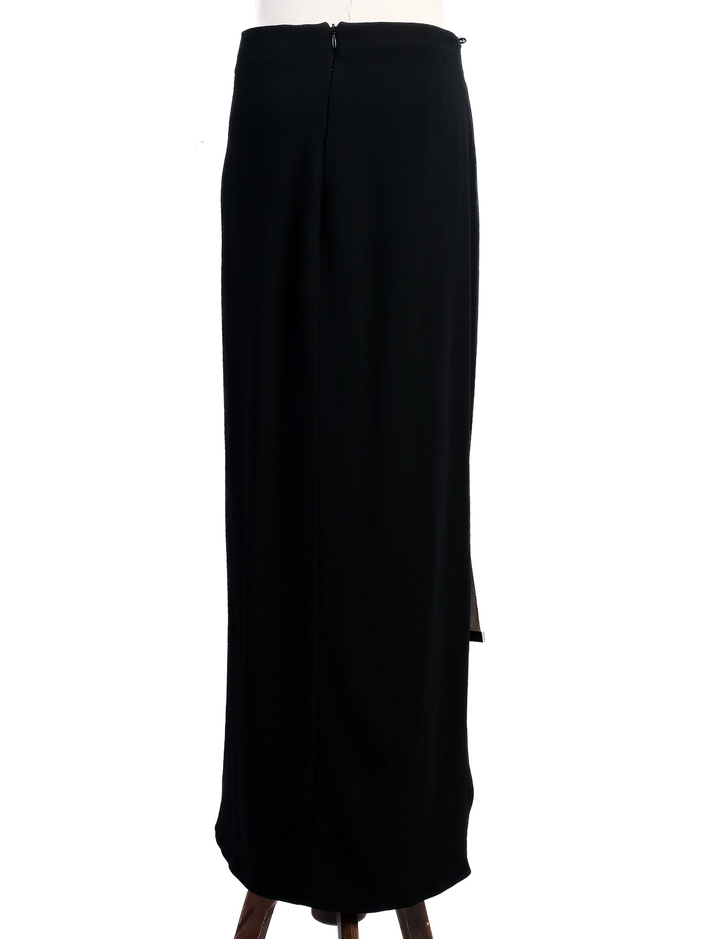 excellent acne studios black viscose skirt size m with side straps