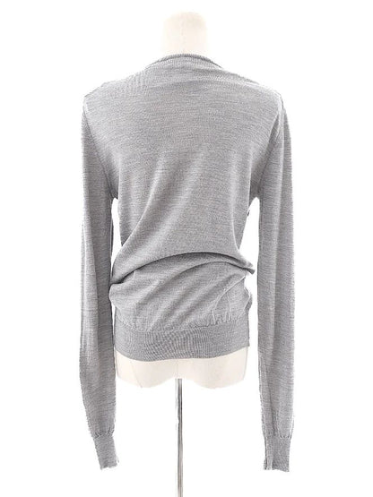Excellent Burberry Gray Wool Sweater XS with Multicolored Embellishments