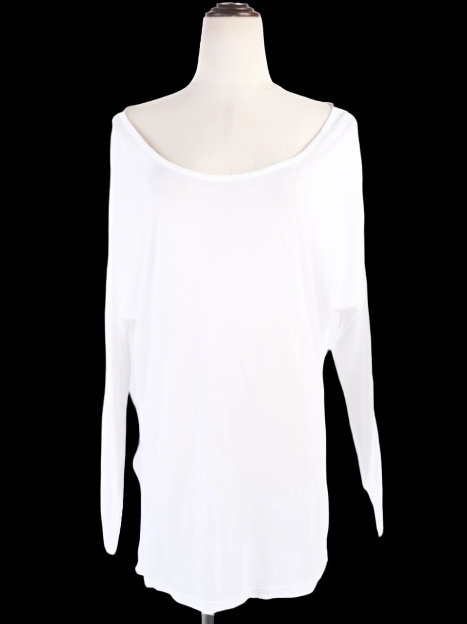 new dolce gabbana white modal off-shoulder blouse size l