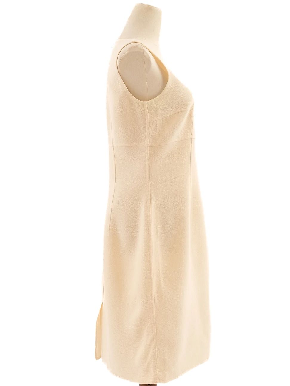 excellent ermanno scervino yellow wool sleeveless dress size xl