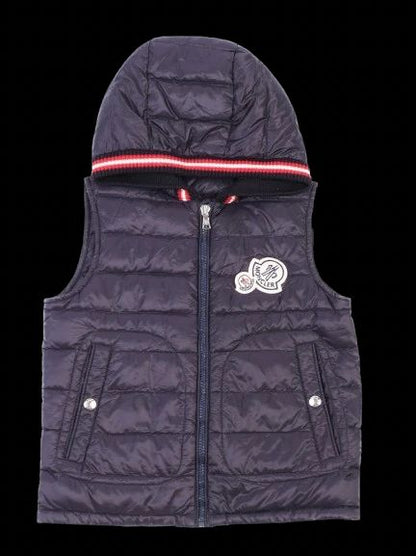 EXCELLENT Moncler Blue Padded Vest for Kids Size 10 with Hood