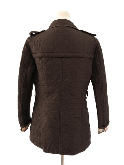Excellent Burberry Green Nylon Quilted Jacket Size M