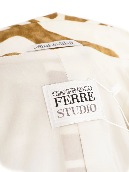 Perfect Gianfranco Ferr� Orange Striped Shirt Size M Women