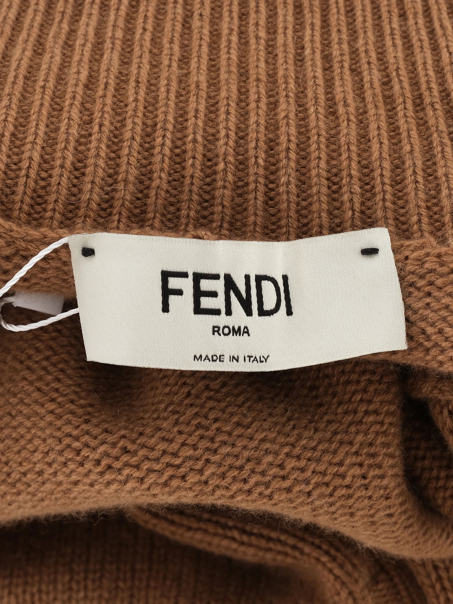 perfect fendi orange cashmere cropped turtleneck sweater size xs