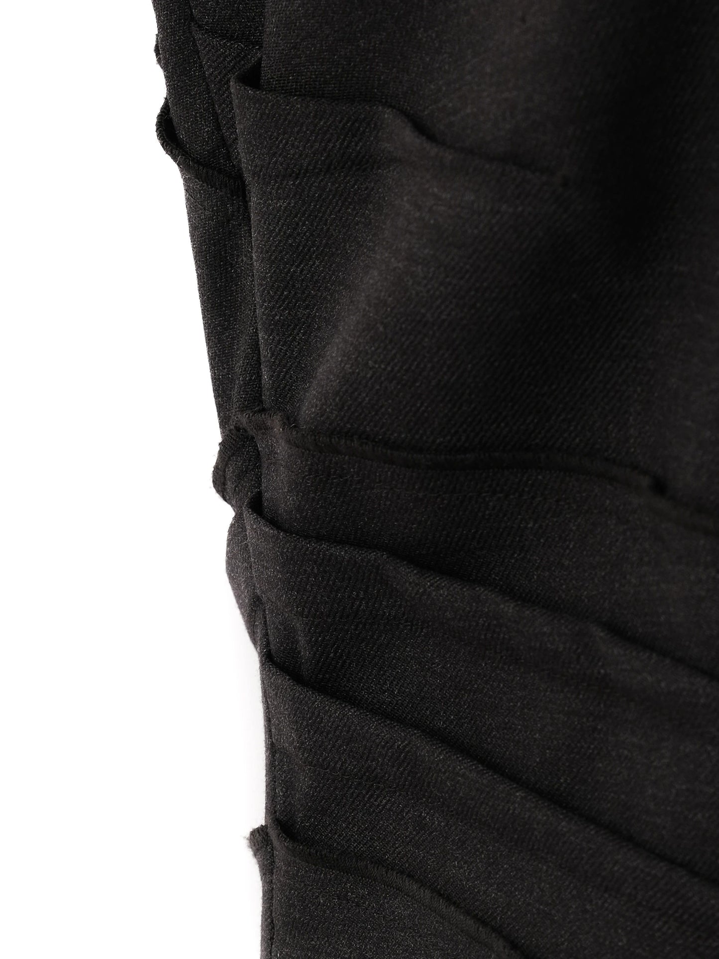 excellent alberta ferretti black wool mid-length dress size m