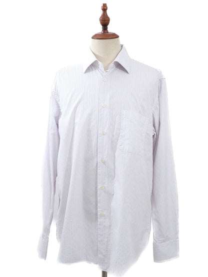 Excellent Pal Zileri Striped Dress Shirt XL Cotton Natural