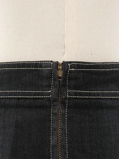 EXCELLENT Clips Blue Nylon WomenÕs High-Waisted Skirt Size L