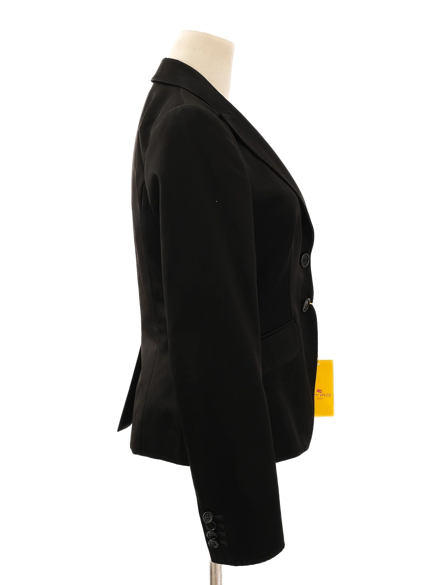 new etro black blazer jacket women's size m cotton
