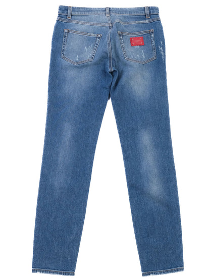 NEW Dolce Gabbana Blue Cotton Jeans Women's Size M