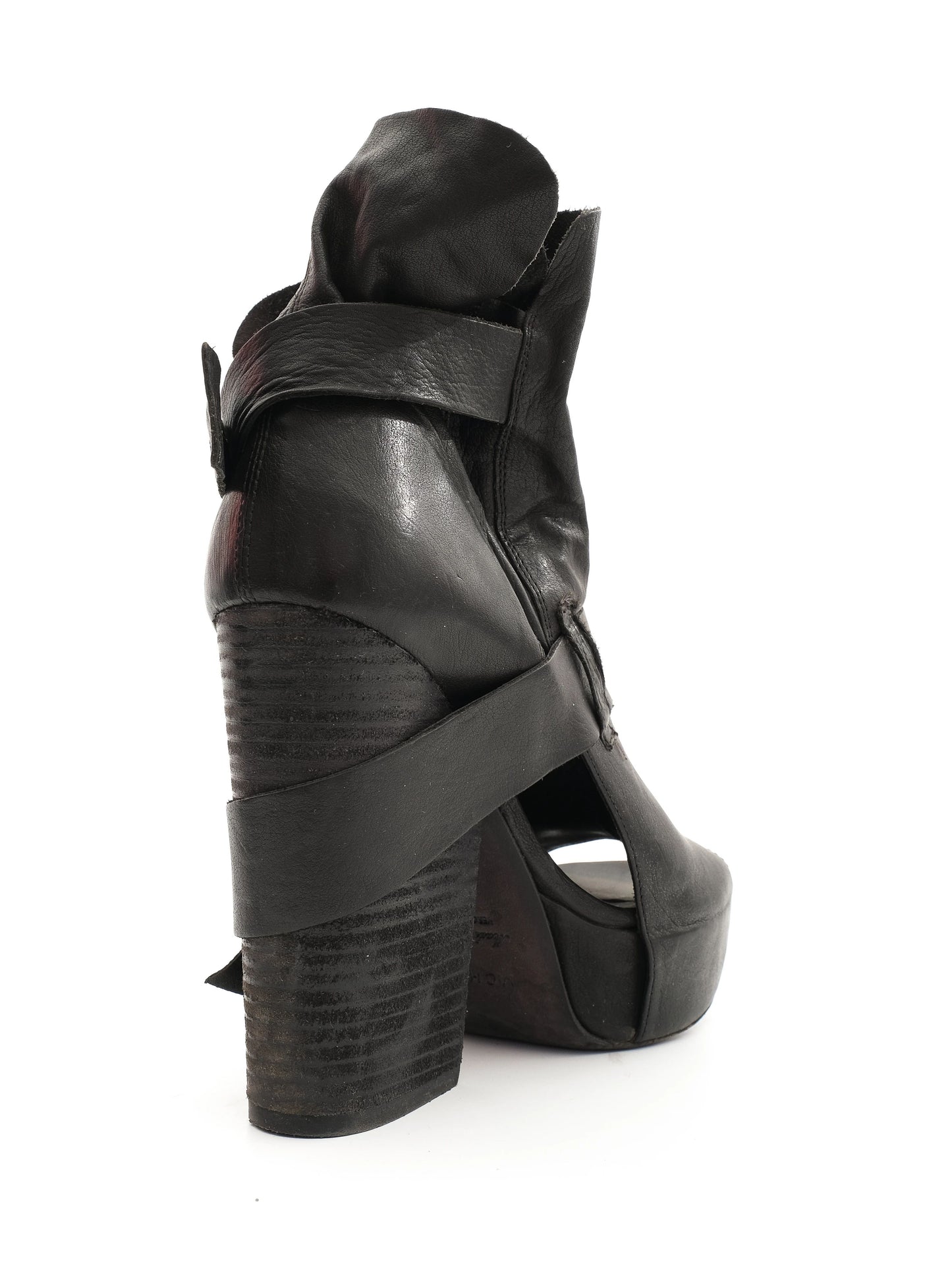 vic matie women's black leather platform ankle boots size 36
