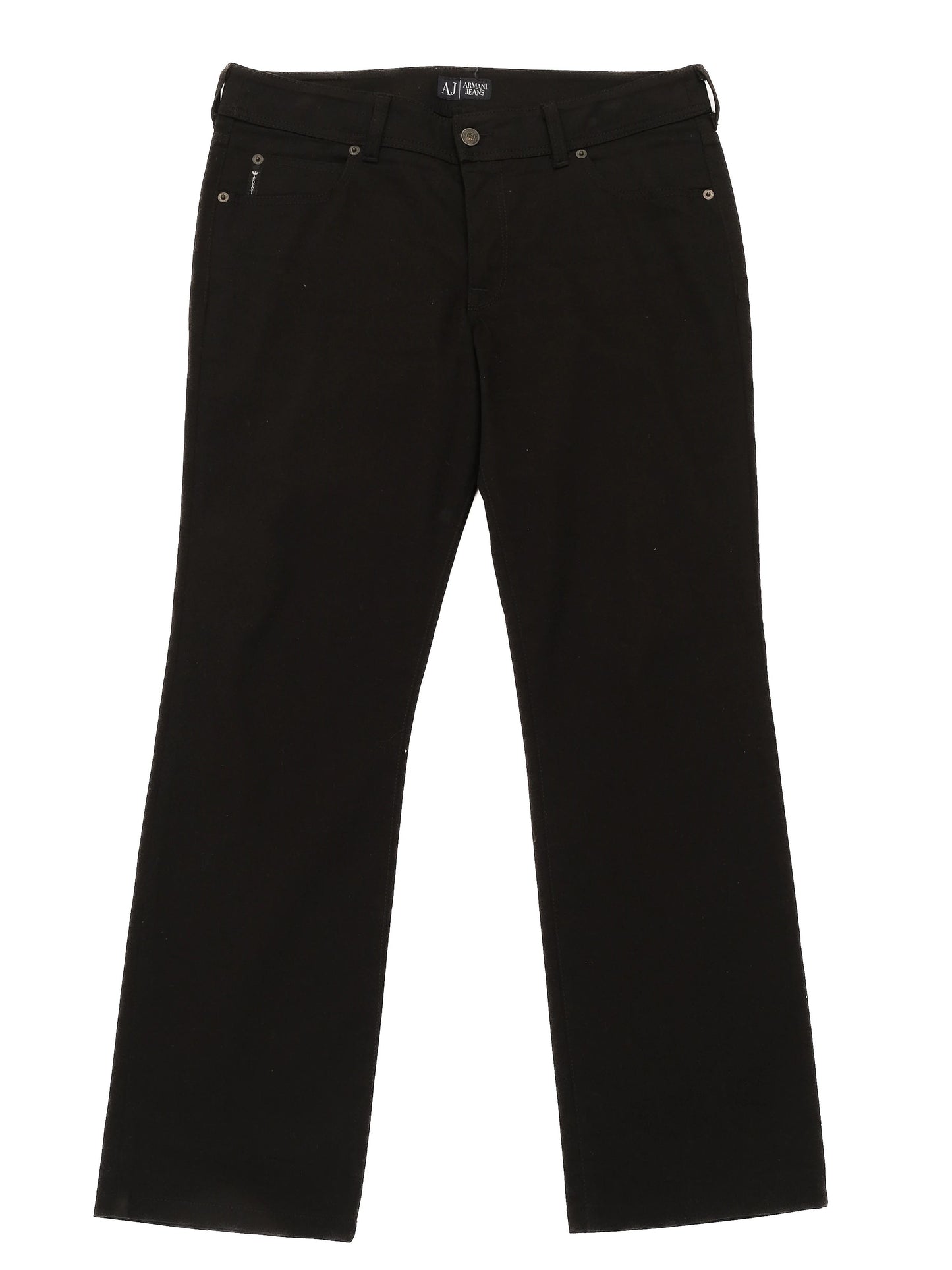 excellent condition black armani jeans size l women's elastane