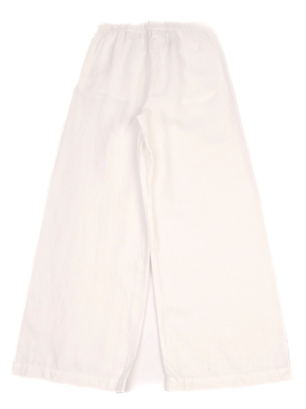 excellent weekend maxmara white wide-leg pants size s lino