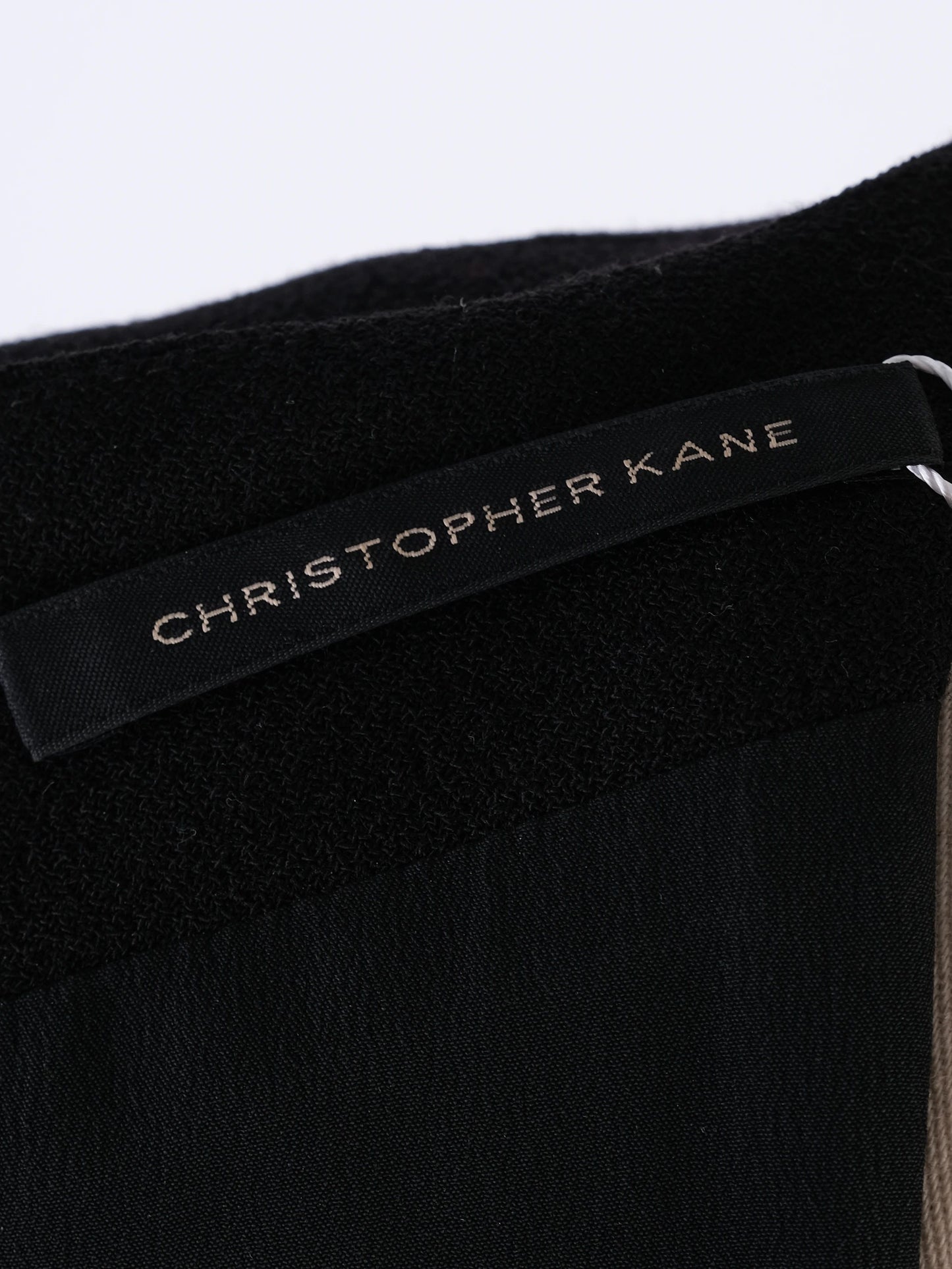 excellent christopher kane black wool dress size m with unique design
