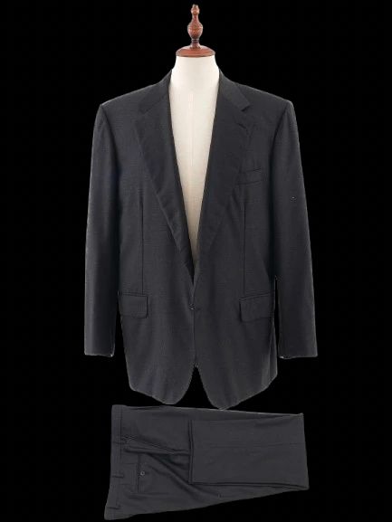 excellent brioni gray wool suit jacket size xl for men