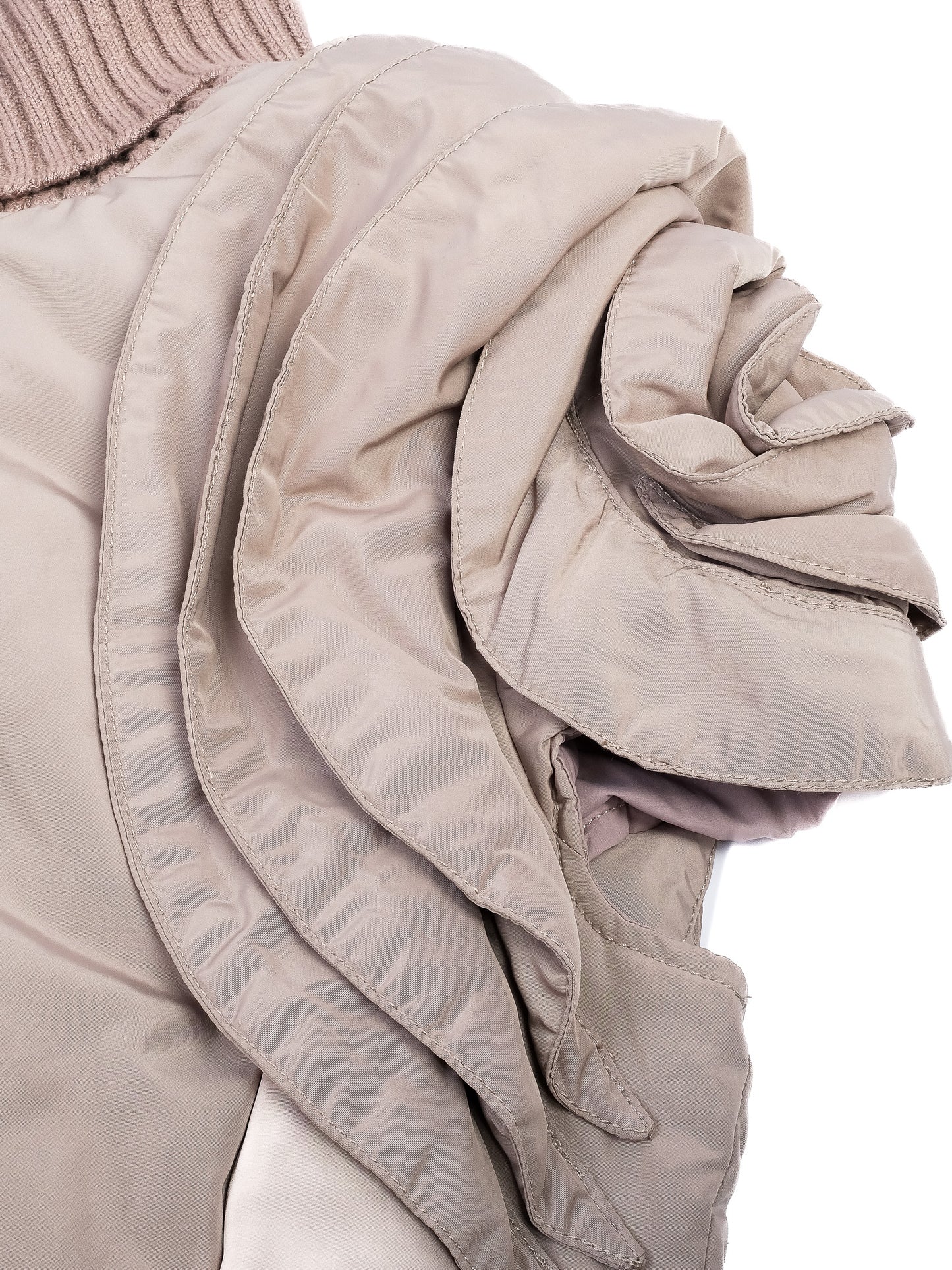 excellent valentino gray nylon short-sleeved jacket size s