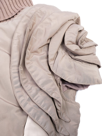 EXCELLENT Valentino Gray Nylon Short-Sleeved Jacket Size S