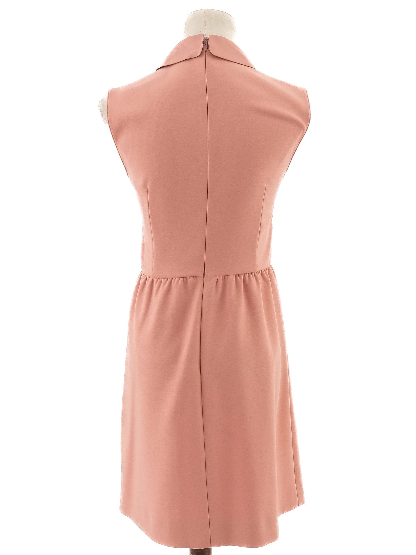perfect red valentino pink sleeveless dress size s with peter pan collar
