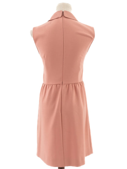 Perfect Red Valentino Pink Sleeveless Dress Size S with Peter Pan Collar