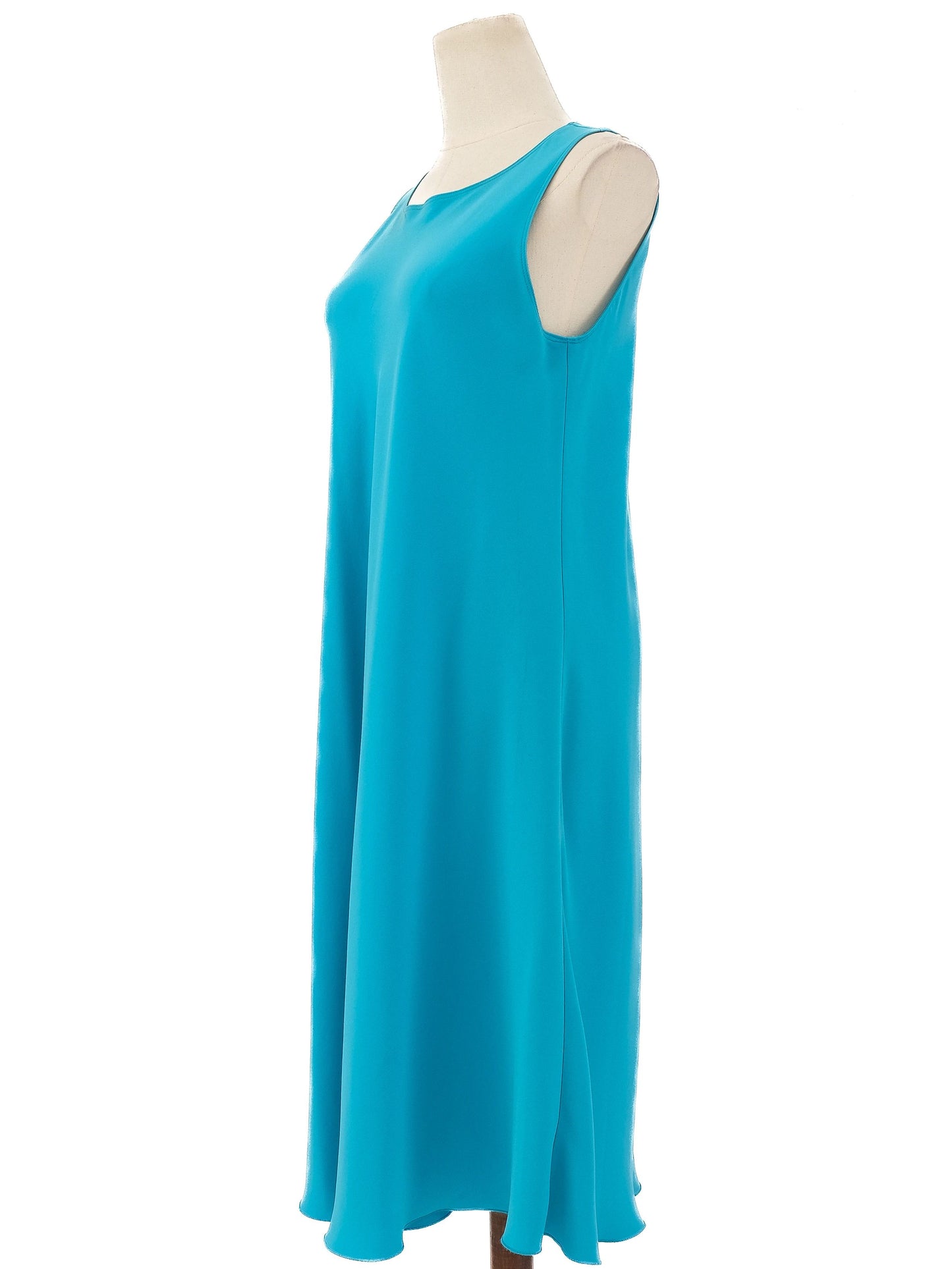 excellent max mara turquoise sleeveless dress xl triacetate