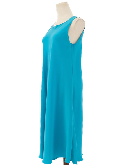 Excellent Max Mara Turquoise Sleeveless Dress XL Triacetate