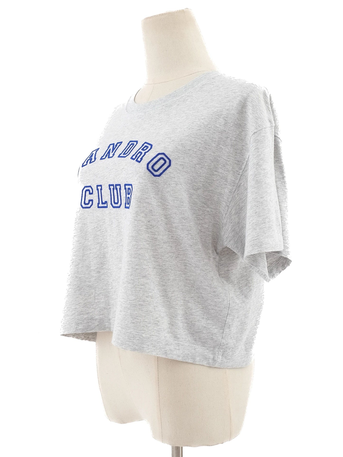 excellent sandro gray t-shirt women's size casual cotton sandro club