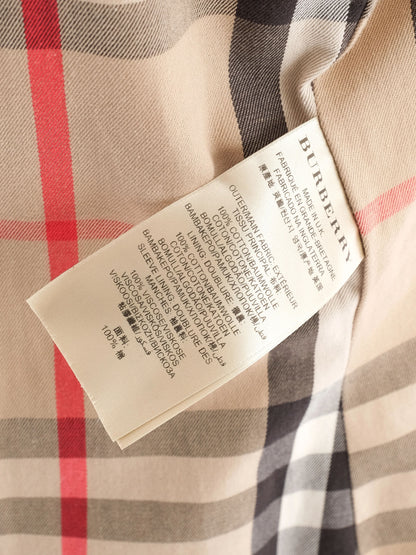 Excellent Burberry Orange Cotton Trench Coat Size S