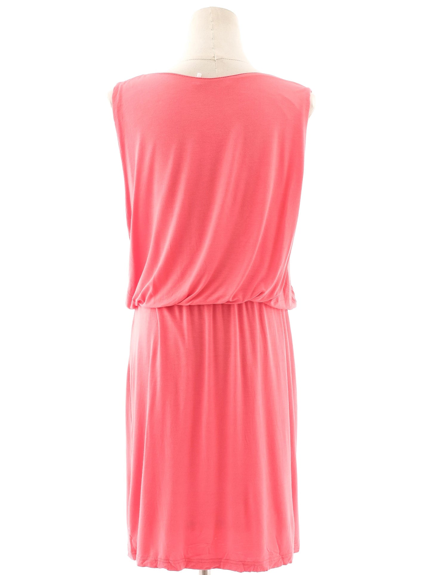 allude excellent red viscose sleeveless dress size m