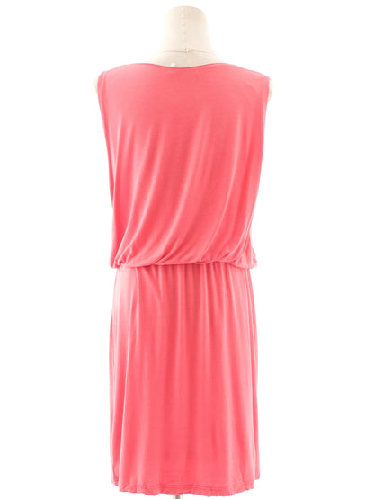 Allude Excellent Red Viscose Sleeveless Dress Size M