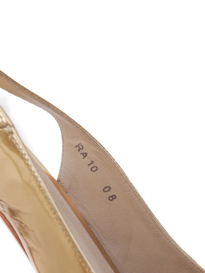 Average Condition Dior Yellow Leather High-Heeled Slingback Size 39