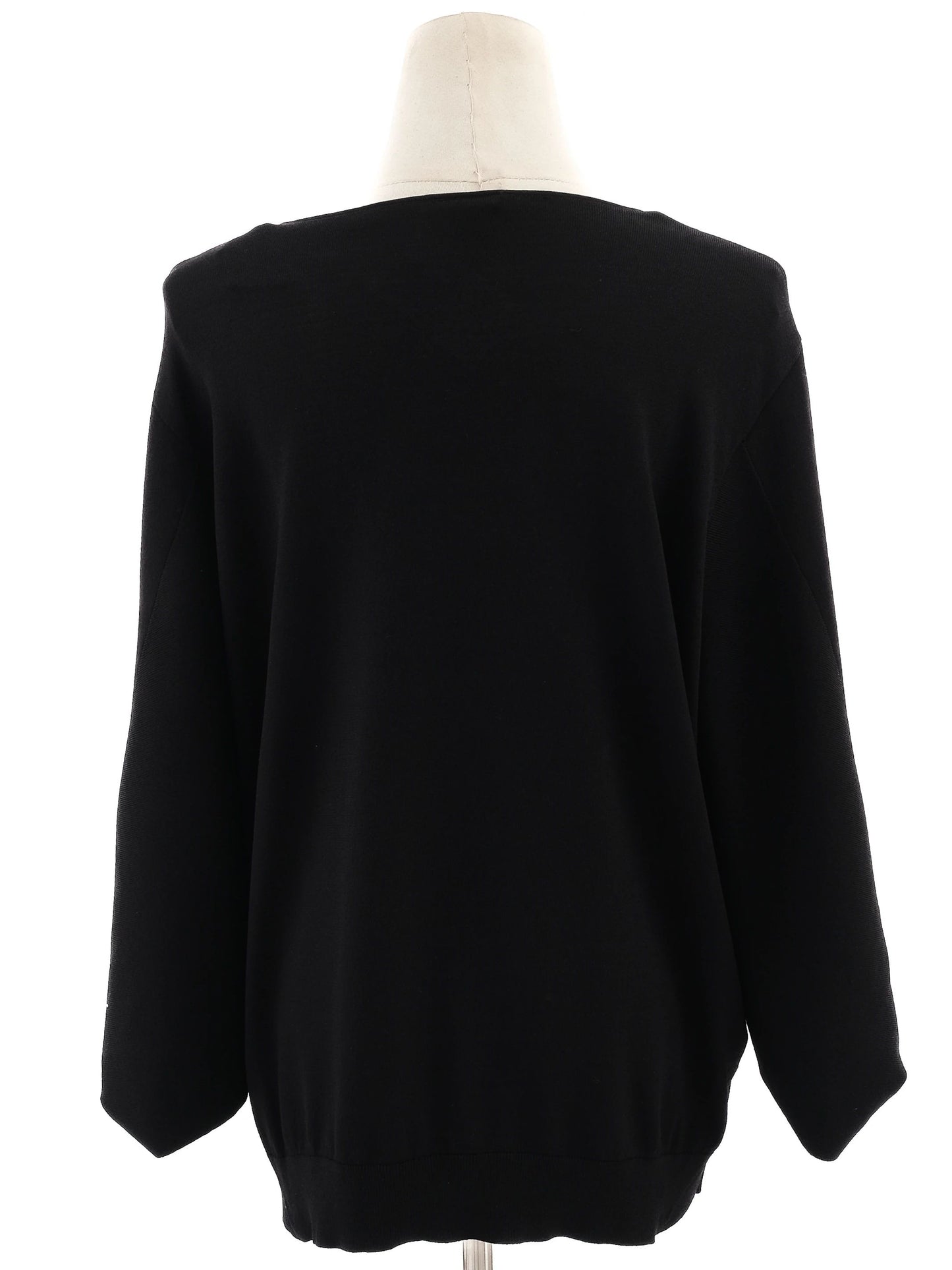 excellent cos black long sleeve blouse size l viscose