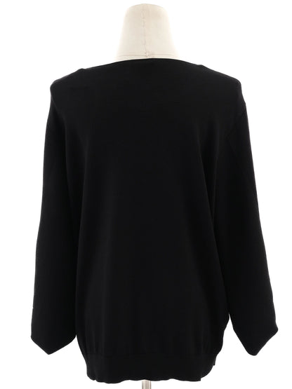 Excellent Cos Black Long Sleeve Blouse Size L Viscose