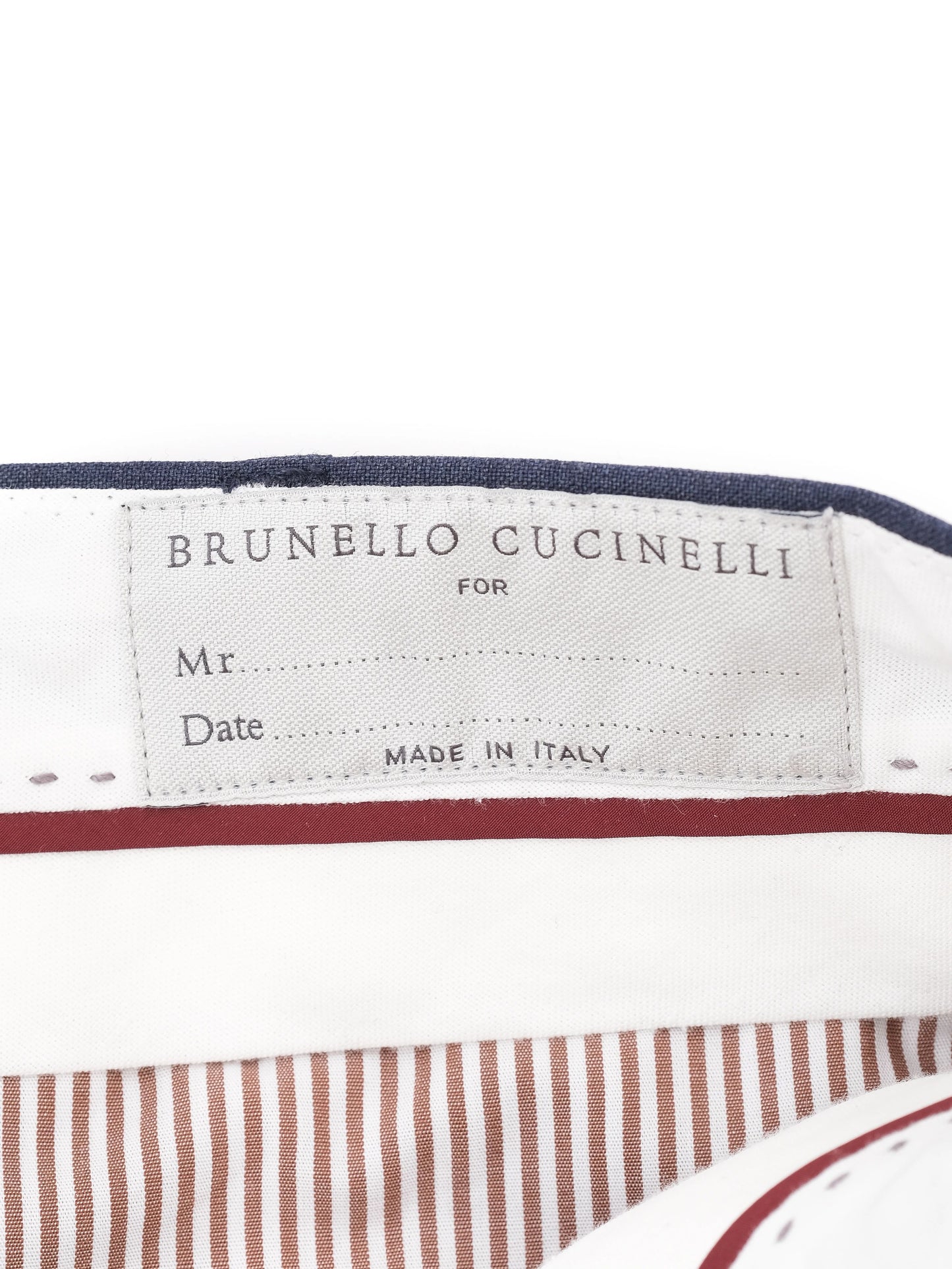 excellent brunello cucinelli blue wool pants size s made in italy